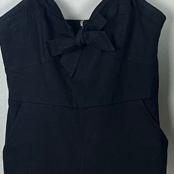 Molly Green Black Strapped Sweetheart Neckline Cotton Jumpsuit Size Small - Picture 3 of 7